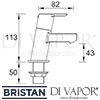 Bristan Pisa Bath Taps Dimensions